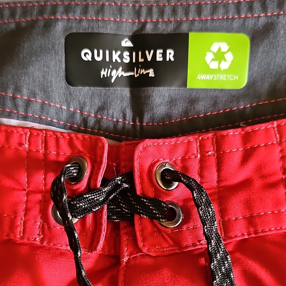 Quiksilver Highline Red Swim Trunks